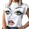 blouse top with lips