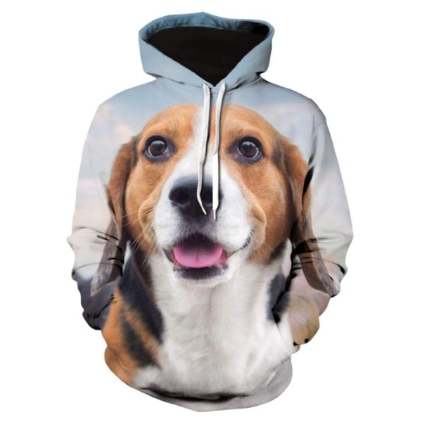 men fleece hoodie with coonhound dog