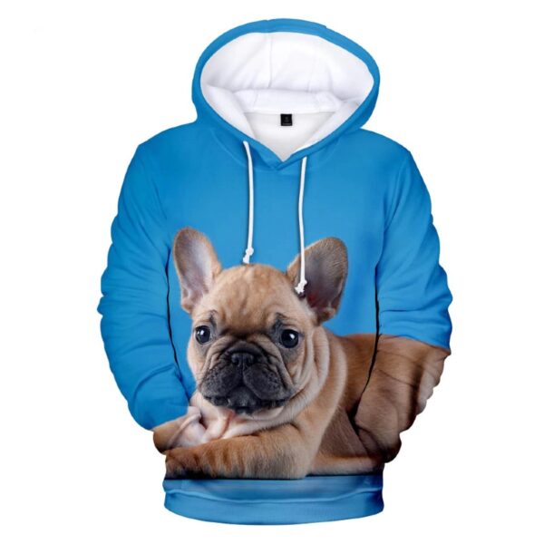 men hoodie bulldog print
