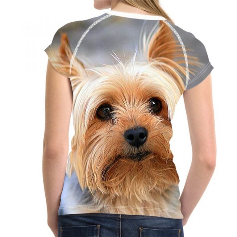 Women Short Sleeve 3D Printed T Shirt Yorkshire Terrier Dog - Visible ...