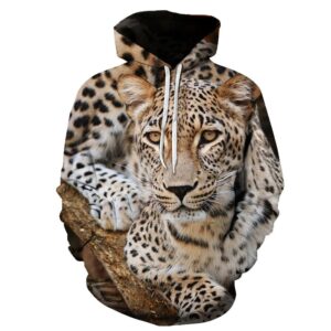 Young Tiger 3D Printed Men Fleece Hoodie