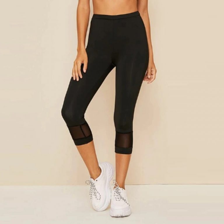 Capri Workout Leggings with Hollow Out Splice - Visible Variety