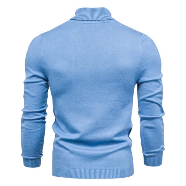 Turtleneck Sweater Thick Quality Solid Color Men's Pullover - Visible ...