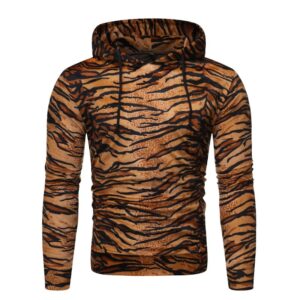Tiger Print Long Sleeve Hoodie