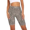 High Waist White Leopard Print Hot Shorts for Women