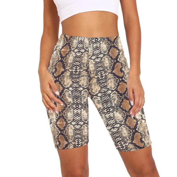 High Waist Snake Skin Print Hot Shorts for Women - Visible Variety