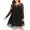 Lace Dress with Patchwork
