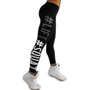 Women Fitness Leggings with Letters Print
