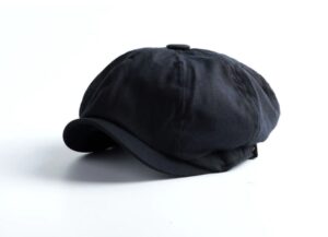 black flat cap