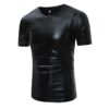 faux leather t shirt