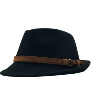 Unisex Wool Fedora Trilby Hat