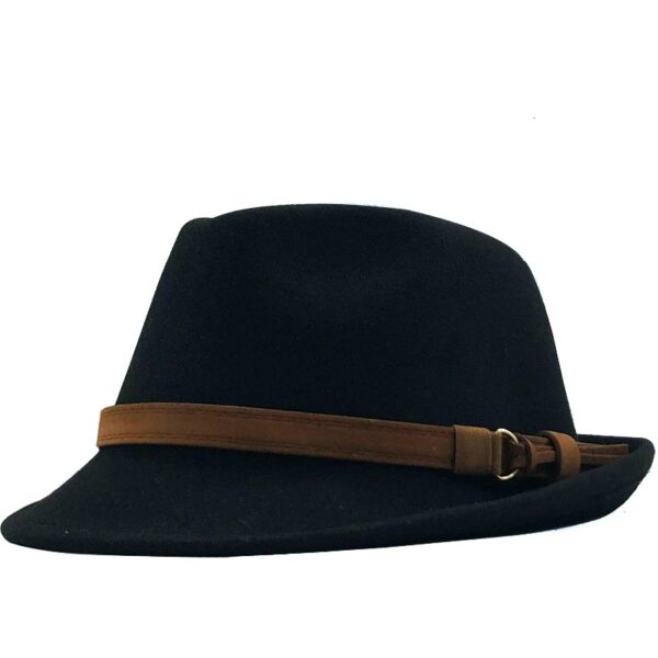 black fedora trilby hat