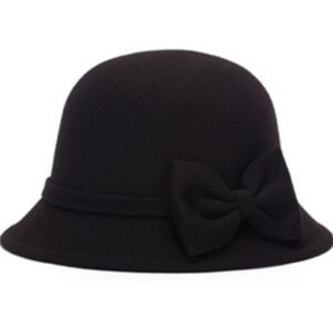 Women’s Cloche Hat with Bow Knot