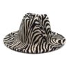 zebra pattern fedora hat