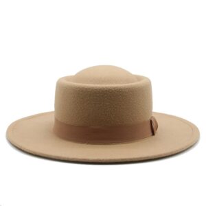 Women’s Pork Pie Hat with Ribbon Band
