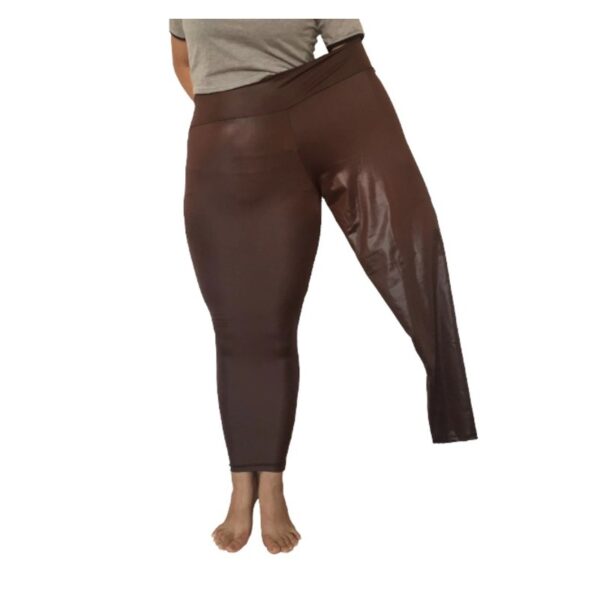 brown faux leather pants