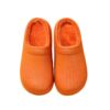 orange plush slippers