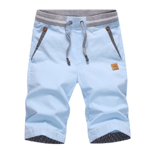 light blue cotton bermuda shorts