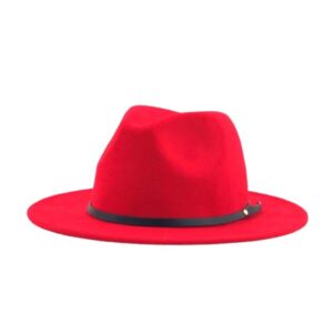 red vintage fedora hat