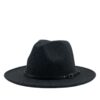black wool fedora hat