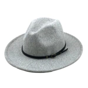 light grey wool fedora hat