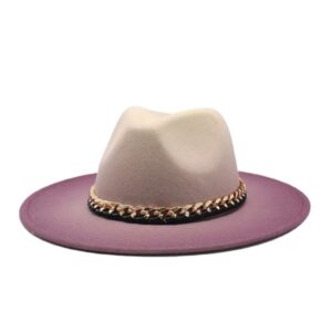 purple wool fedora hat