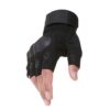 black tactical gloves