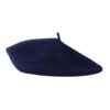 navy blue wool beret