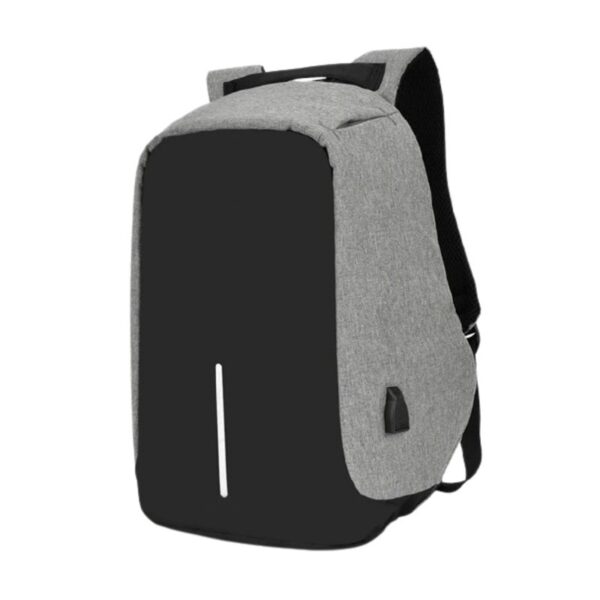 grey usb backpack