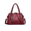 burgundy casual handbag