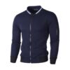 navy blue zipper sweatshirt