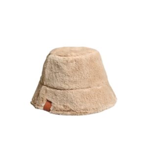 khaki fleece bucket hat