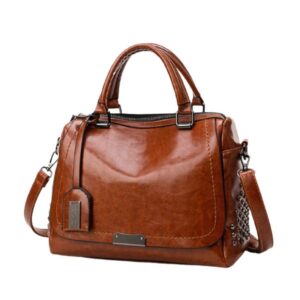 Women’s PU Leather Rivet Handbag Shoulder Bag