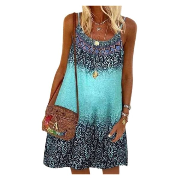 light blue bohemian dress