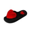 slippers with hearts red