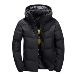 thick down jacket black