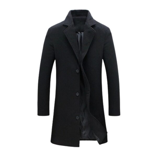 wool coat men black