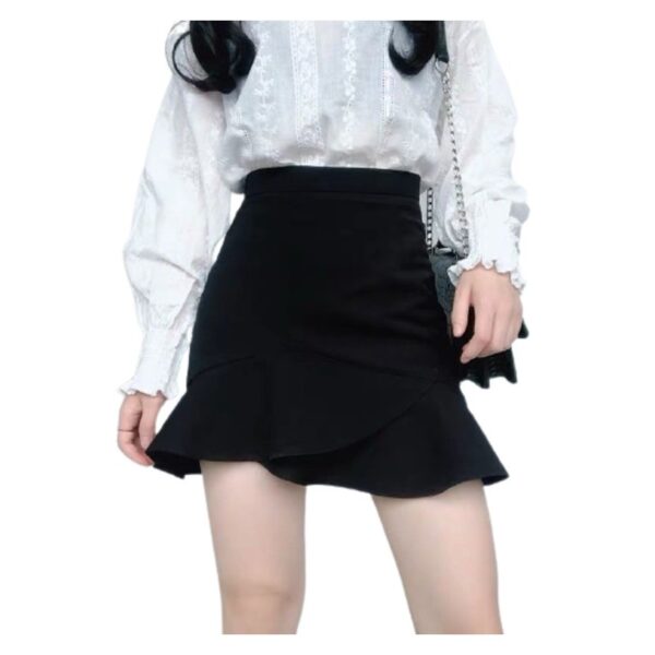 ruffle skirt black