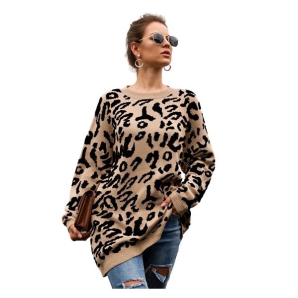 leopard sweater khaki