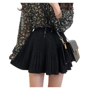 Solid Mini Pleated Skirt
