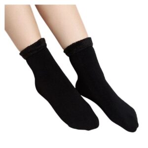 Seamless Cotton Thermal Socks with Short Soft Velvet Lining