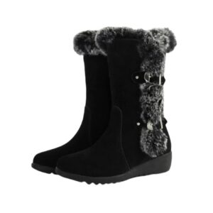 Mid-Calf Winter Women Boots with Warm Fur
