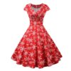 dress with snowflakes red