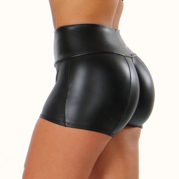 leather shorts for women black
