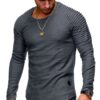 long sleeve pleated shirt grey
