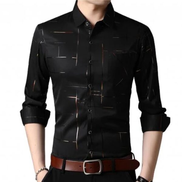 dress shirt for men black