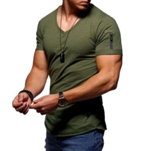 Men’s Short Sleeve Cotton Fitness Shirt