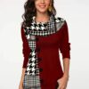 patchwork tunic red