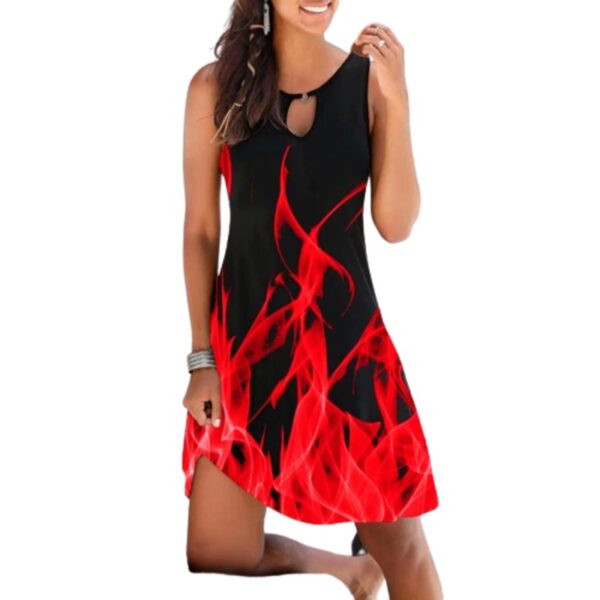 sundress with flames red