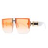 oversized square sunglasses orange
